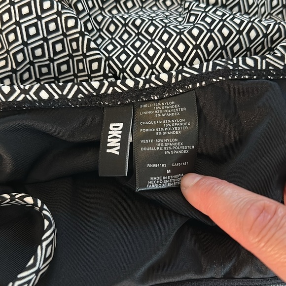 DKNY Black and White One Piece Swimsuit size medium - Picture 8 of 9